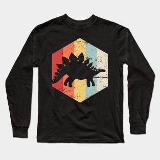 Retro 70s Stegosaurus Long Sleeve T-Shirt